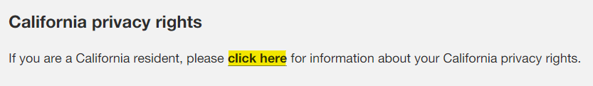 PwCUS California privacy rights section