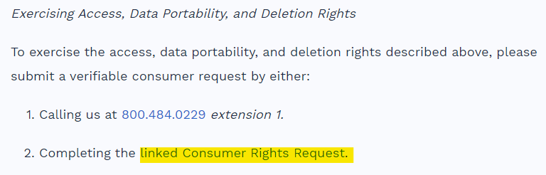 ScrapingRobot 'Exercising Access, Data Portability, and Deletion Rights' section 