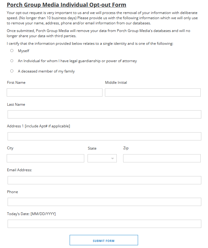 V12Data opt out form