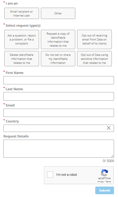 ZetaGlobal opt out form