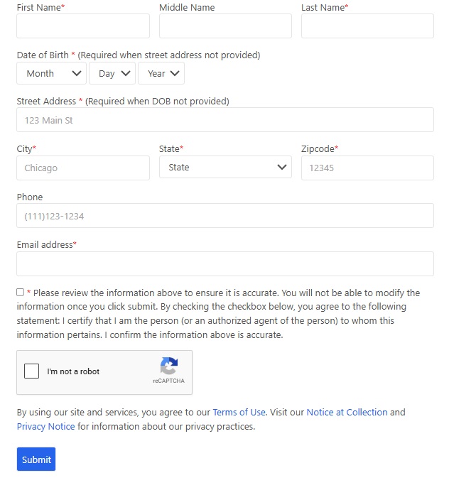 Second FastbackgroundCheck opt-out form