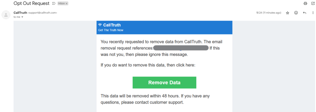 CallTruth email 