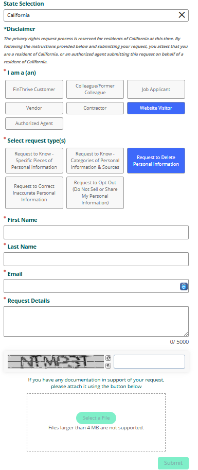 FinThrive opt out form