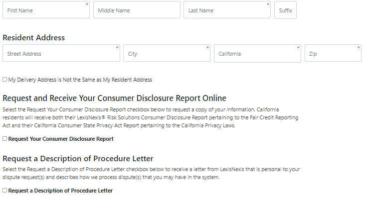 IDAnalytics opt out form