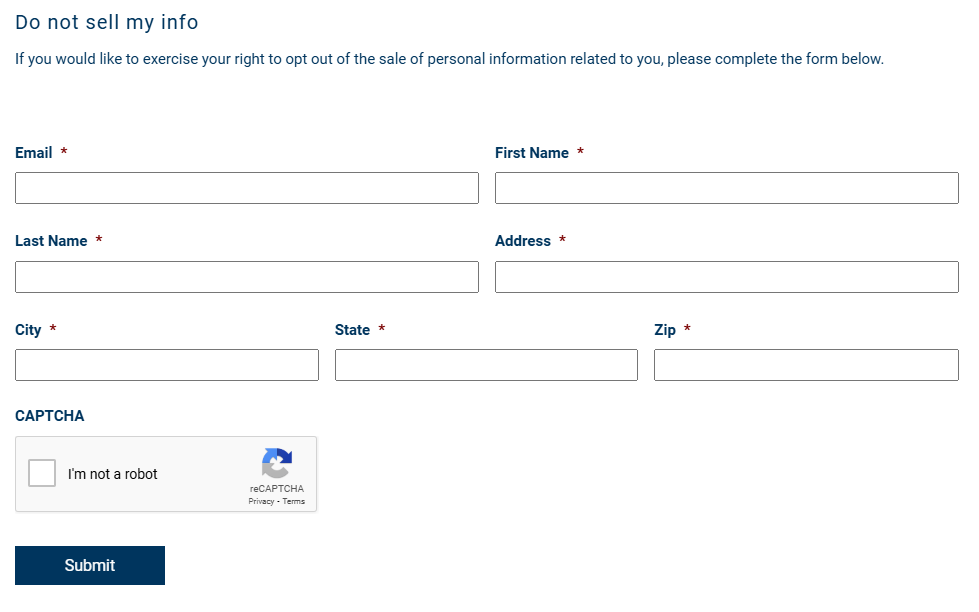 IDM opt out form