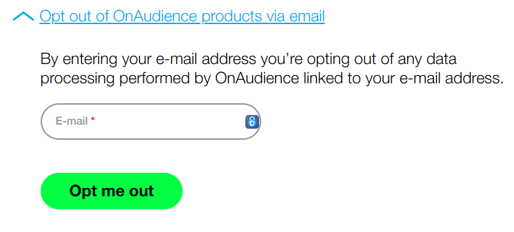 OnAudience opt out form