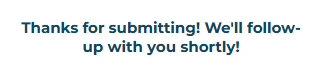 Onemata "Thanks for submitting! We'll follow-up with you shortly!"