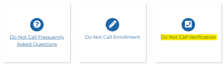 Pennsylvania DNC Do Not Call Verification link 