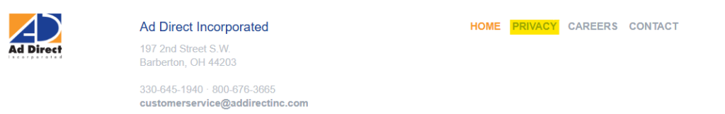 AdDirectInc footer 