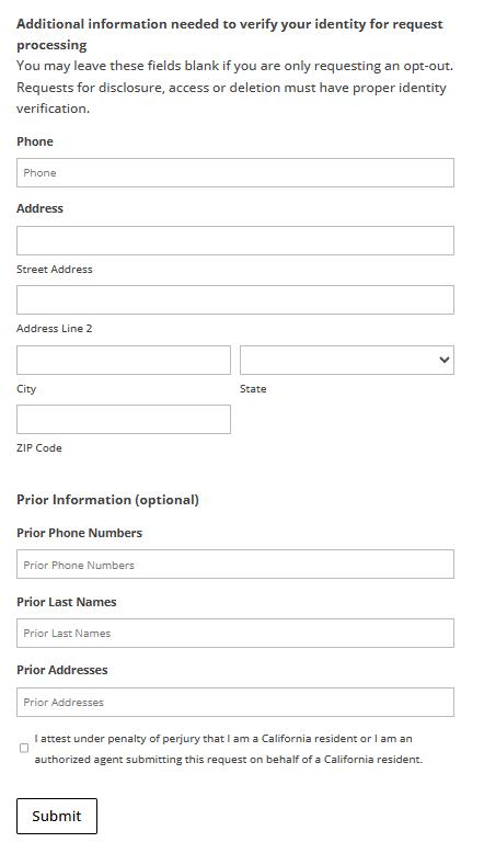 AttomData opt out form