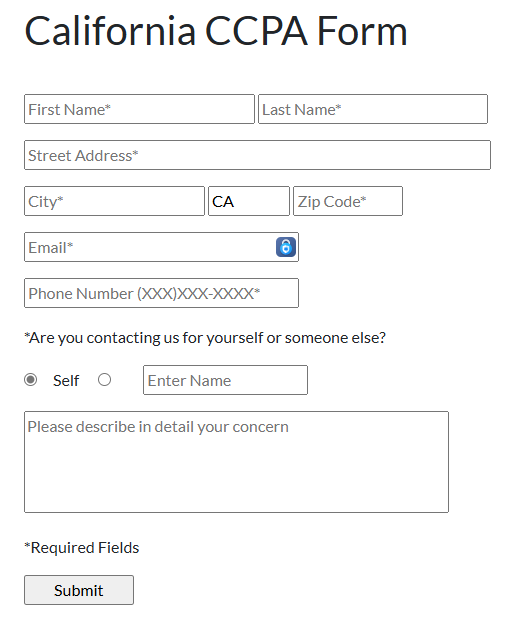 ConvergeMarketing California CCPA Form