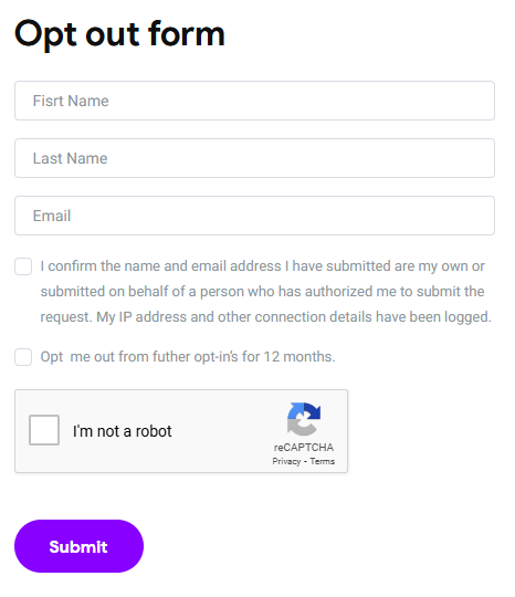 DrivenIQ opt out form