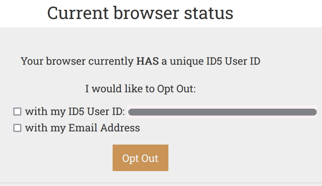 ID5 opt out form