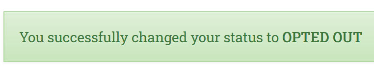 ID5 "You successfully changed your status to OPTED OUT" 