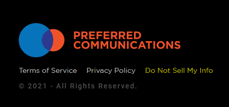 Preferred Communications footer 