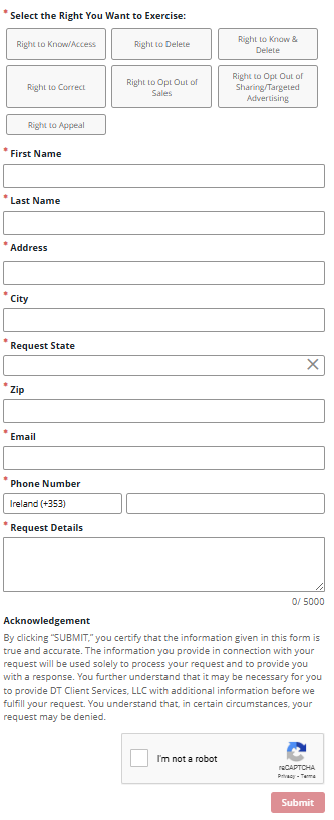 TheDataTrust opt out form