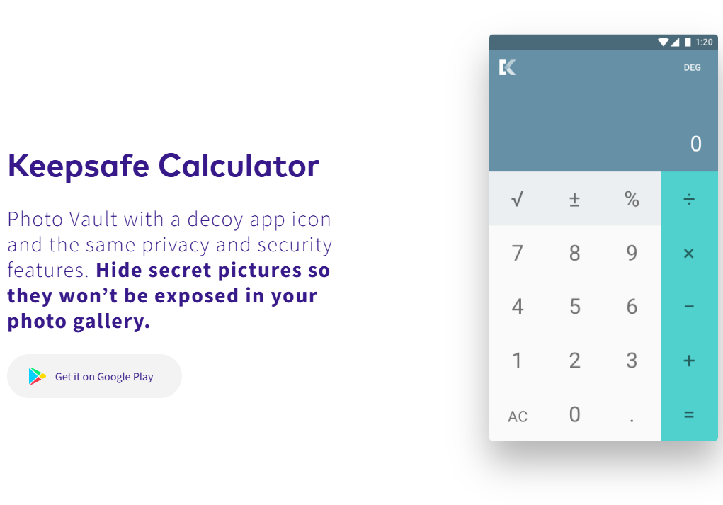 Keepsafe calculator 