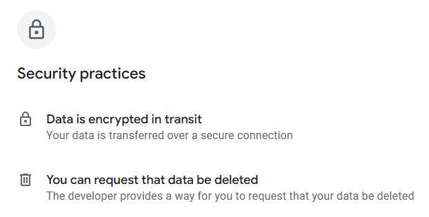 Unroll.me security practices (according to Google Play)