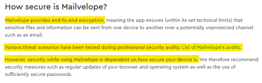 How secure is Mailvelope?