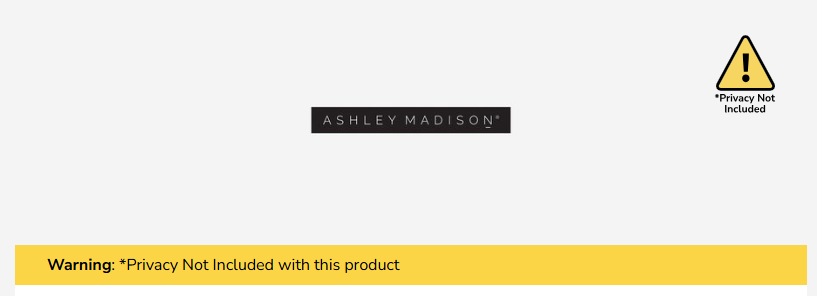 The Mozilla Foundation rating of Ashley Madison (*Privacy Not Included)