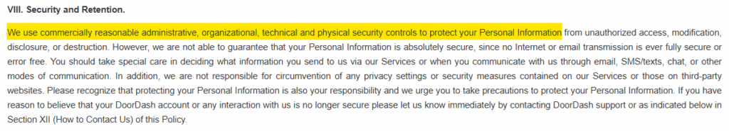 DoorDash security 