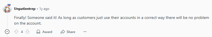 Positive Reddit post about PayPal
