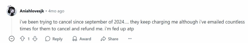 Negative Reddit post about Albert 