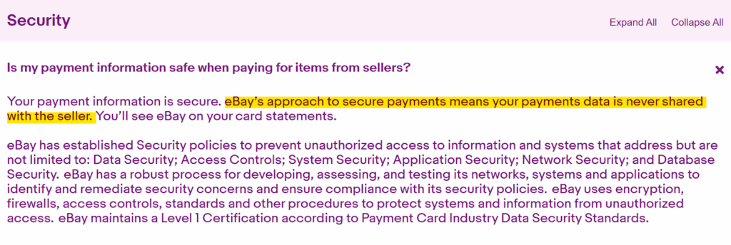 eBay security 