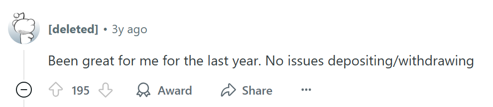 Positive Reddit post about crypto.com 