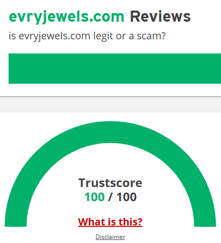 Evry Jewels Scam Adviser rating