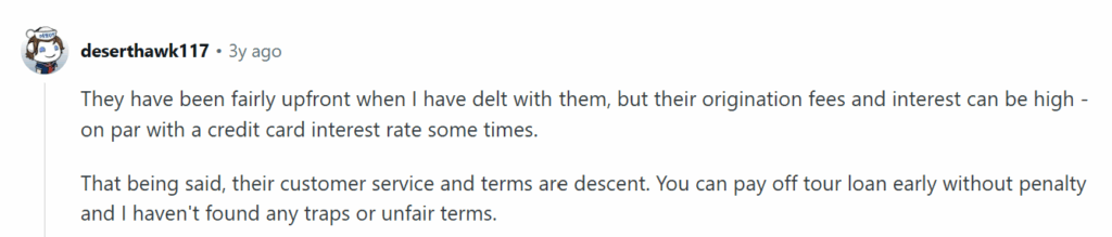Neutral Reddit post about Lending Club