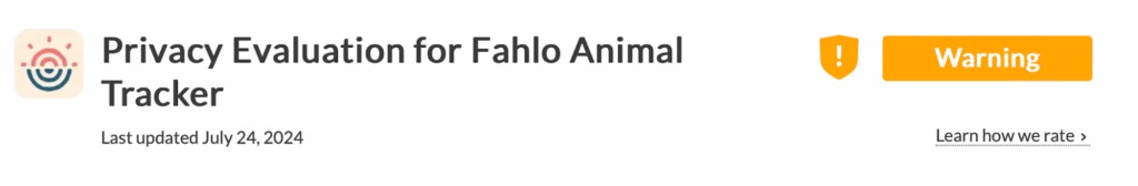 Fahlo policy evaluation by the Common Sense Privacy Program