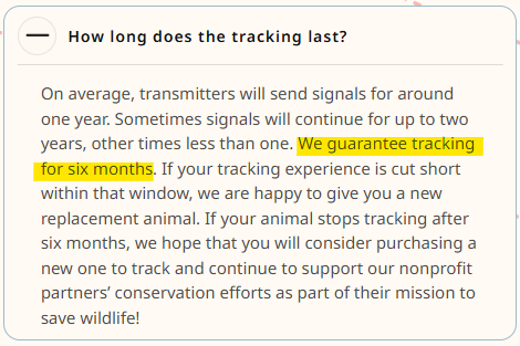 Fahlo 'How long does tracking last?' question and asnwer 