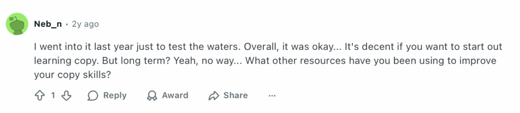 Reddit post from someone who tried Hustlers University and thought it was okay 