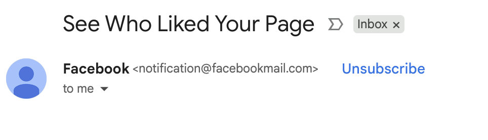 Email from Faceboomail.com 