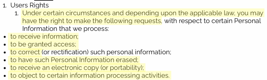 Solitaire Smash users' rights