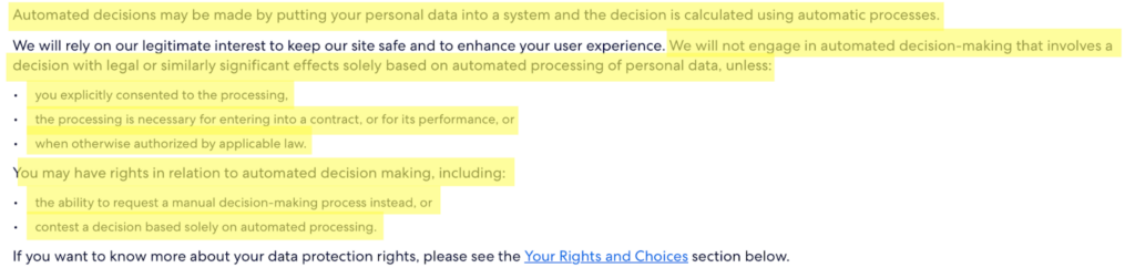 Expedia automated decisions