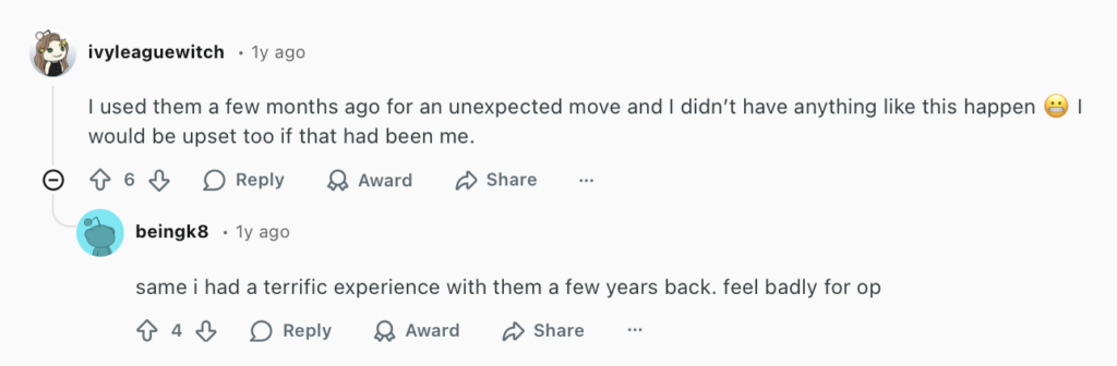 Reddit comments describing people's experiences with Pettable