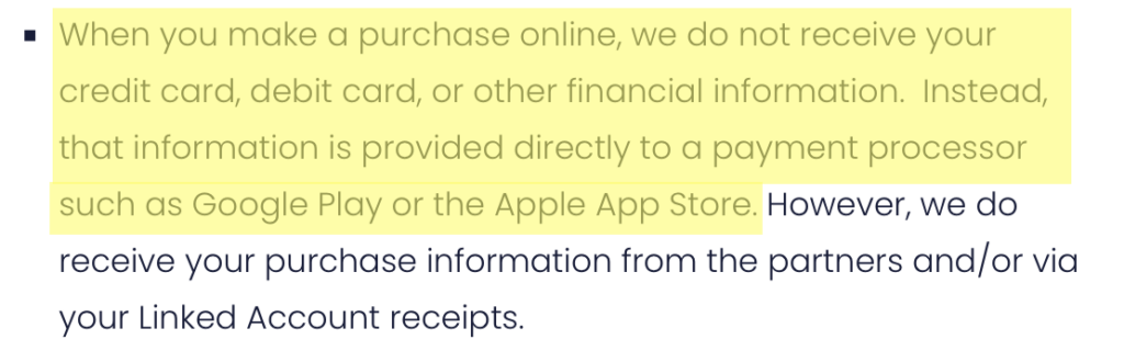Playbite payment information security 