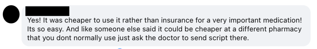 Positive GoodRx review 