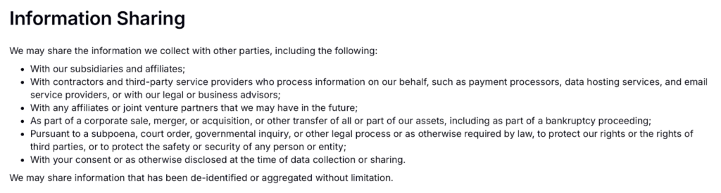 Publishing.com information sharing 