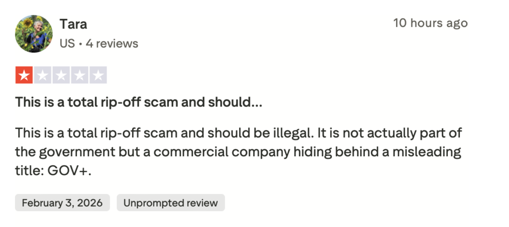 Gov+ negative review 