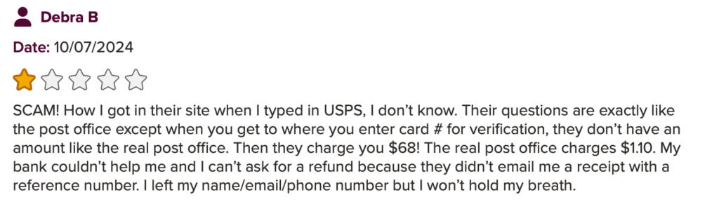 Negative BBB review of Rapid Address Change