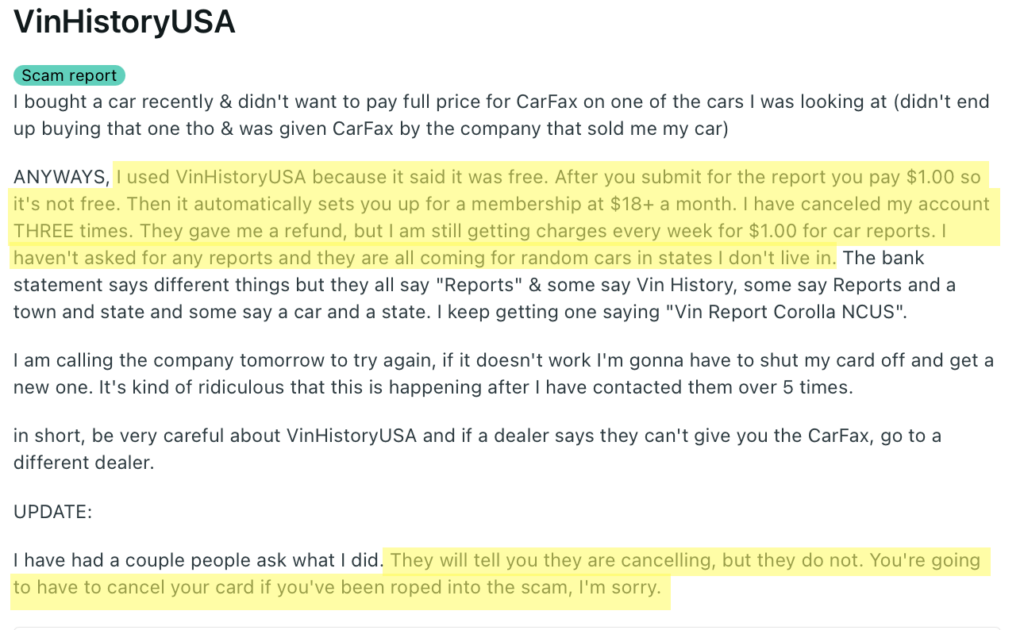 Reddit post about VinHistoryUSA