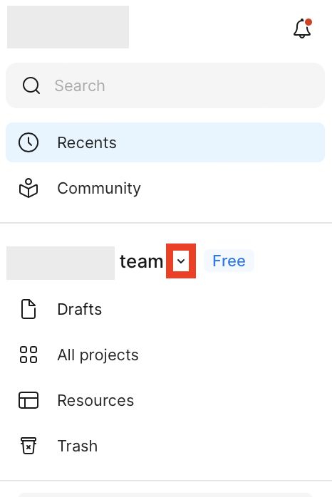 Figma downward arrow icon