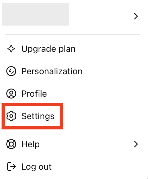 ChatGPT "Settings"
