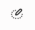 Dashed chat bubble icon in Gemini