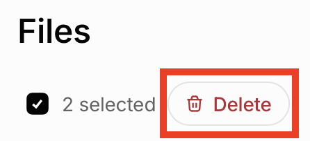 Grok "Delete" button to delete files