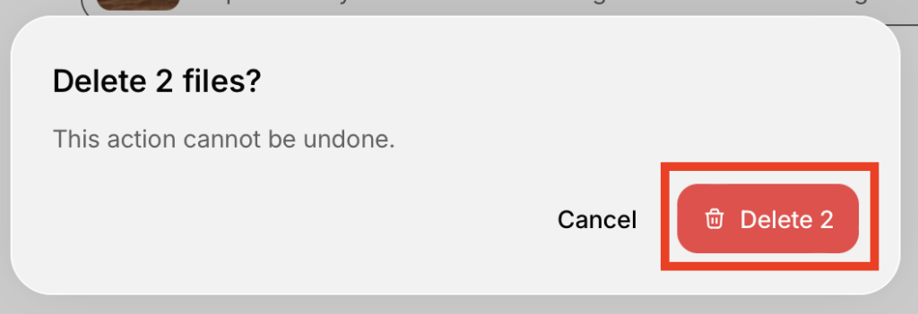 Grok "Delete" button pop-up 