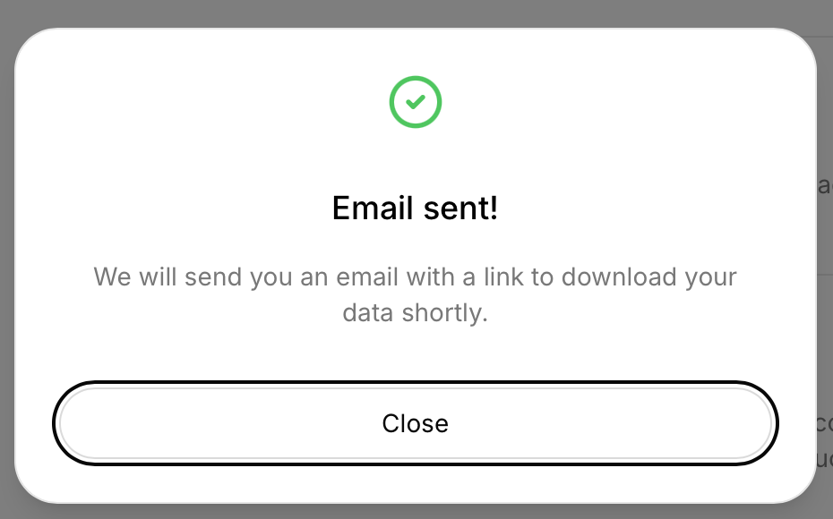 Grok "Email sent" pop-up 